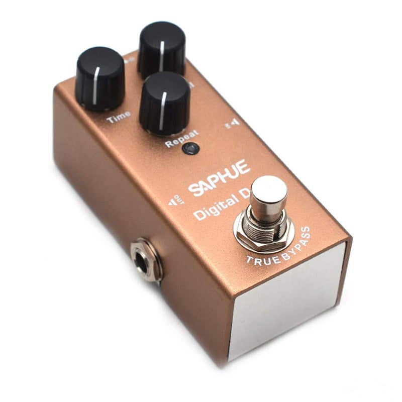 SAPHUE Digital Delay Guitar Effects Pedal Effect Pedals Time/Level/Repeat Knob with Steel Metal Shell Mini Single Type Dc 9V with True Bypass Switch for Multi Electric Guitar Kit - Image 1